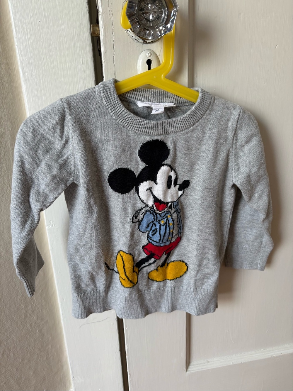 Gap Kids Grey Mickey Mouse Sweater - Classic Cartoon Crewneck